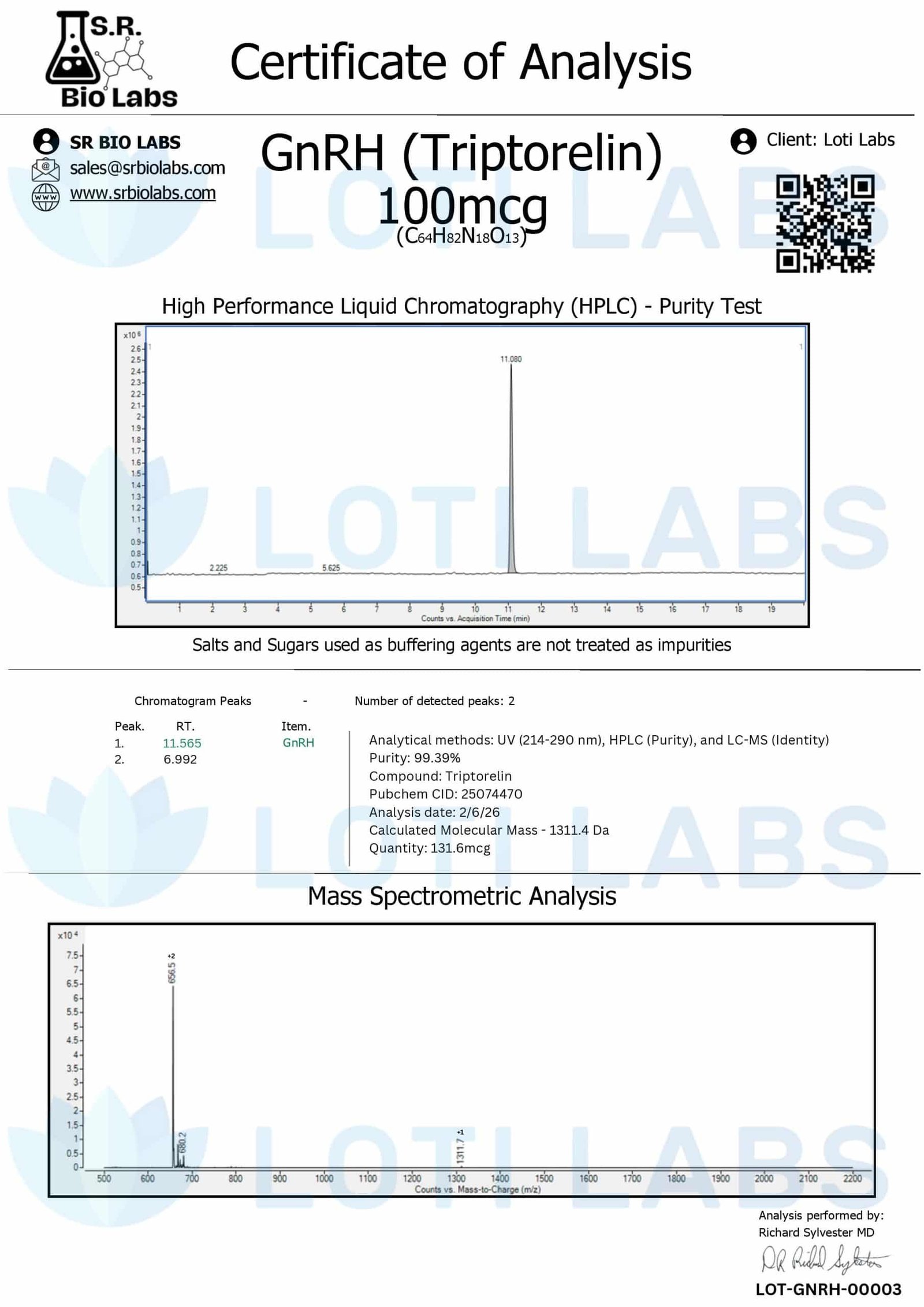 GnRH (Triptorelin) 100mcg GnRH (Triptorelin) 100mcg