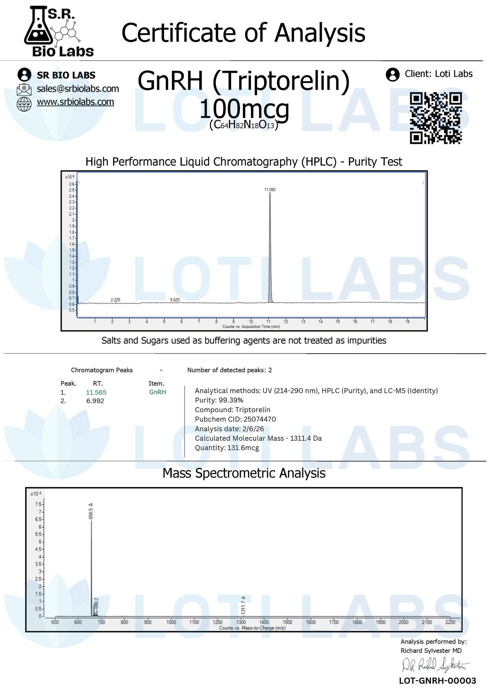 GnRH (Triptorelin) 100mcg GnRH (Triptorelin) 100mcg