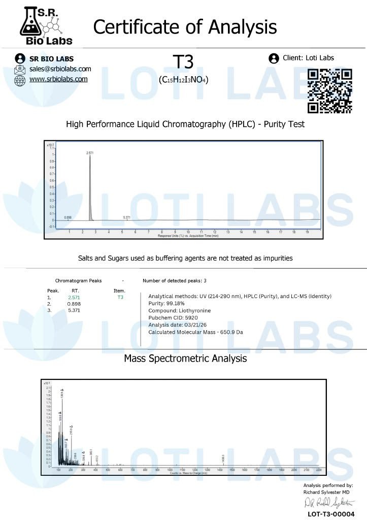 T3 (Liothyronine) 100mcg/ml (30ml)